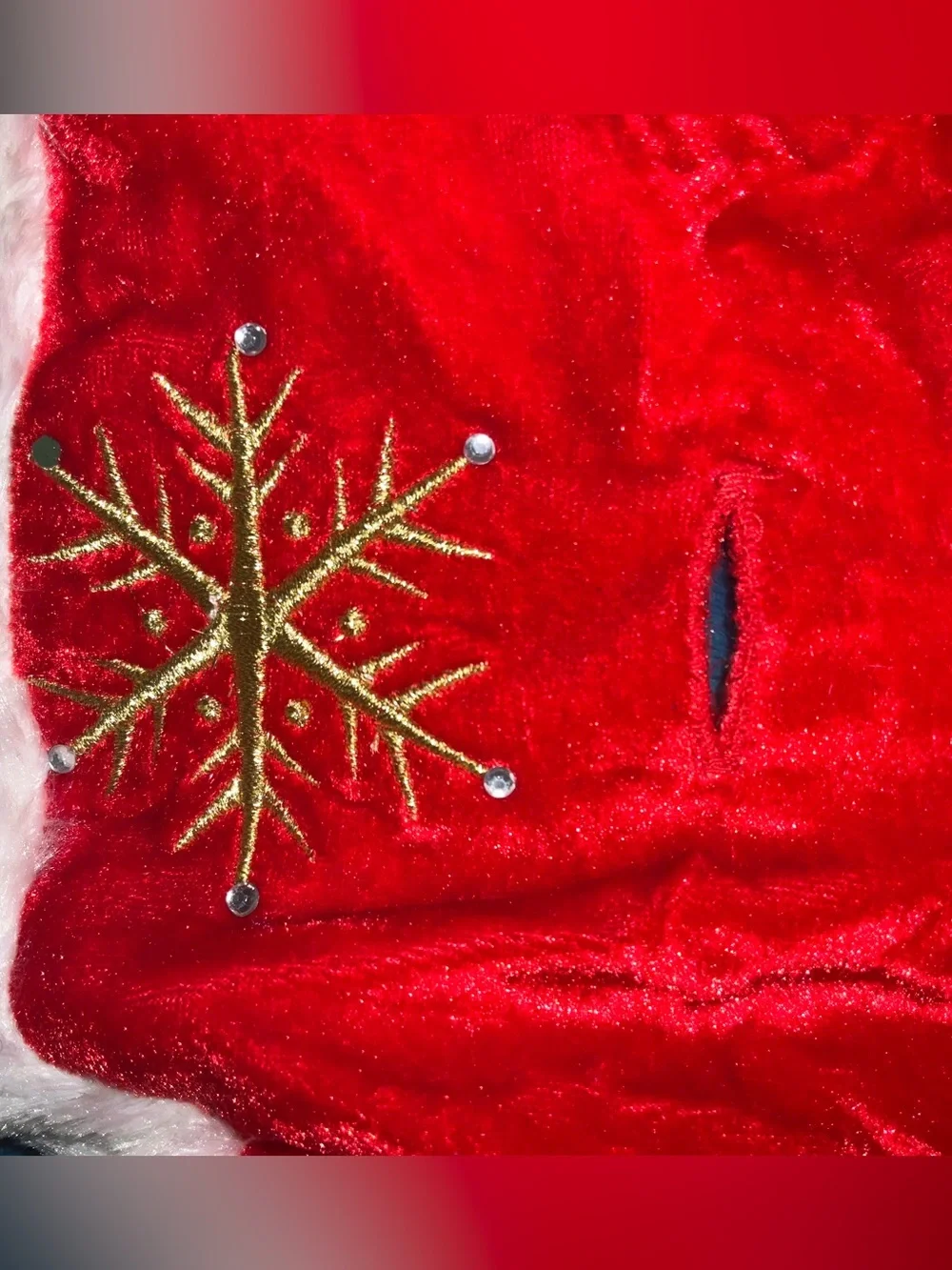 2pc Red Santa pet nwot loose stock pet Costume & xs smallwith Snowflake Accent